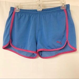 Puma Shorts Blue and Pink Athletic Workout